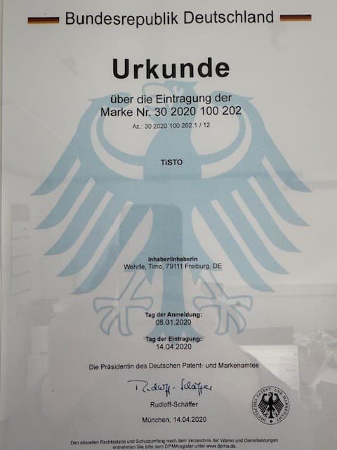Unsere Zertifizierungen für TiSTO- Elektroroller in Deutschland