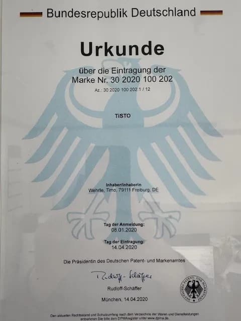 Unsere Zertifizierungen für TiSTO- Elektroroller in Deutschland