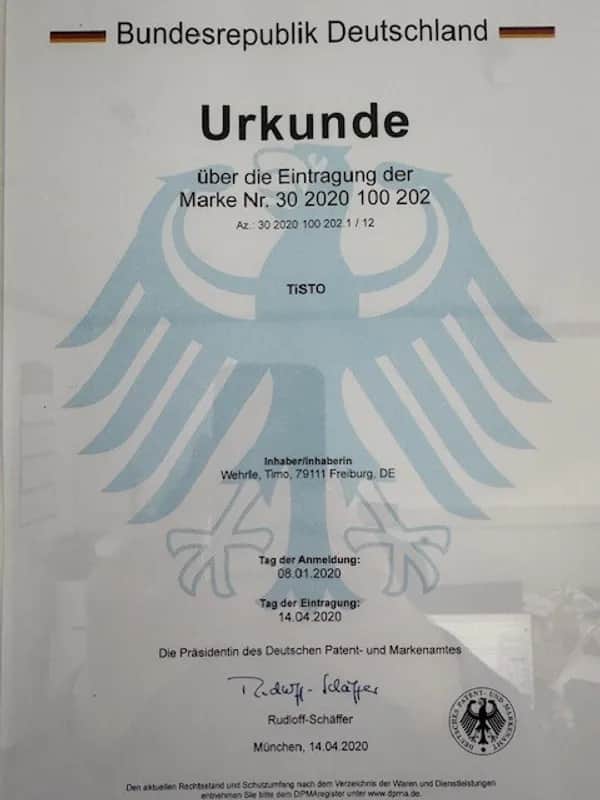 Unsere Zertifizierungen für TiSTO- Elektroroller in Deutschland